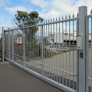 Cantilevered automatic gate