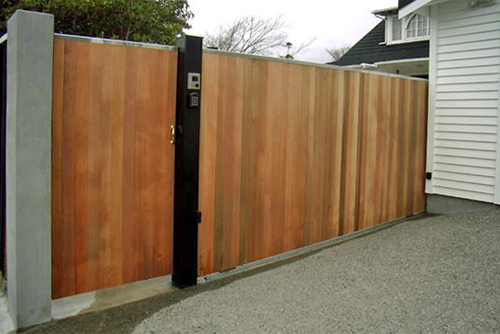 sliding residential automatic wooden gate